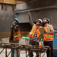 Pomerleau's construction workers on the Newton Pump Station worksite in British Columbia.