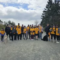Group gathered for Halifax Steps For Life Walk