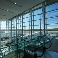 escalator in airport