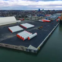 dock with building material