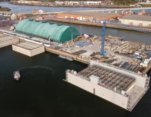 Port St John Westside Terminals Modernization using Dredging & Caissons, a project built by Pomerleau.