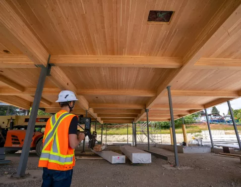 Construction of the Cloverley Elementary School by Pomerleau in North Vancouver School District