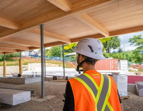 Construction of the Cloverley Elementary School by Pomerleau in North Vancouver School District