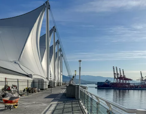 Canada Place 24k East Promenade view of the water in Vancouver