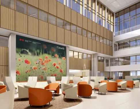 Rendering of the Daniel J. MacDonald Building Modernization Project built by Pomerleau in Charlottetown in Prince Edward Island.