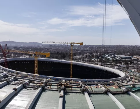 Remplacement de la toiture du Stade olympique de Montréal par le consortium formé de Pomerleau et Canam