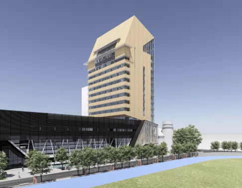 Rendering of building.