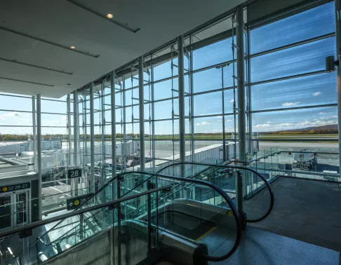 escalator in airport