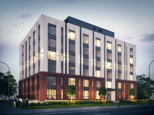 Rendering of building.