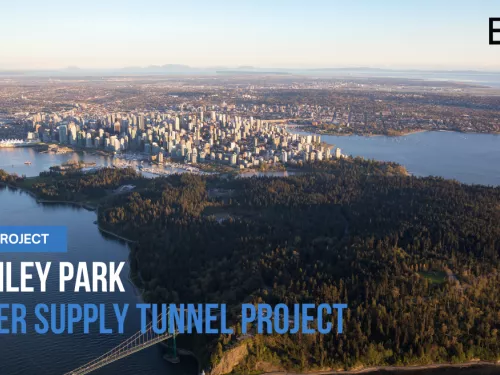 Drones shot of Vancouver