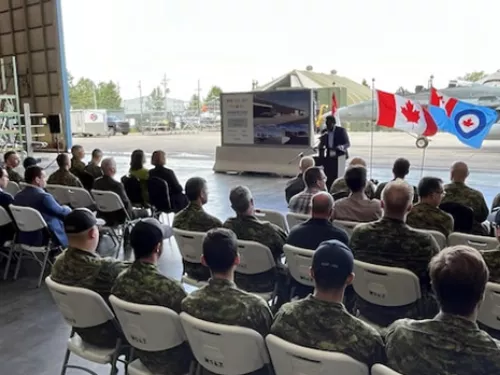 Inauguration of the works at Canadian Forces Base Bagotville