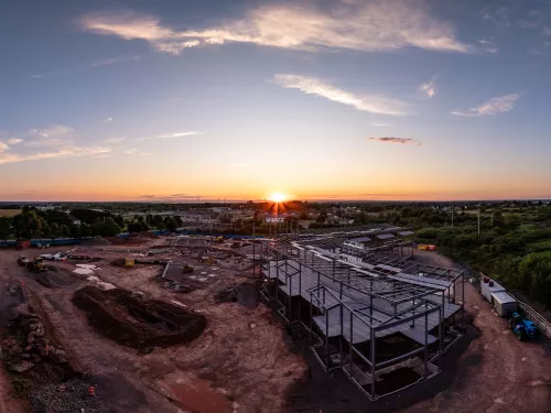 On the construction site of the Roger Bacon long-term care centre in Ahmerst (Nova Scotia)