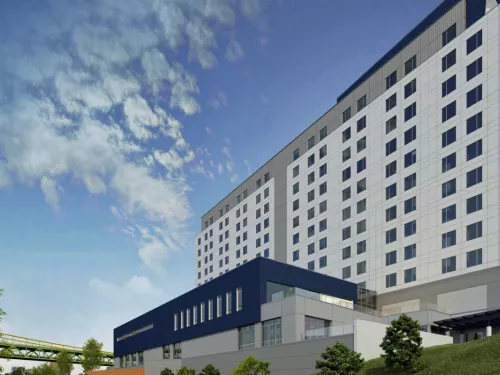 Halifax Accommodation, Dining & Messing Facilities (Tribute Tower) in Halifax, Nova Scotia, built by Pomerleau.