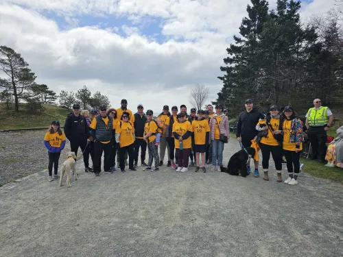 Group gathered for Halifax Steps For Life Walk