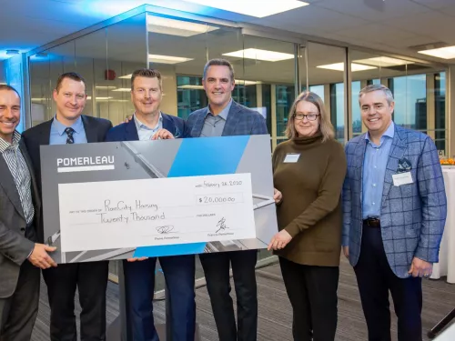 Opening of state-of-the-art offices in downtown Vancouver, unique and immersive experience at the heart of construction innovation, donation to the charity RainCity Housing