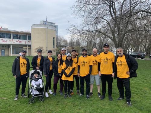 Group gathered for Toronto's Steps for Life Walk