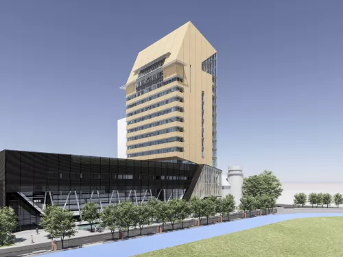 Rendering of building.