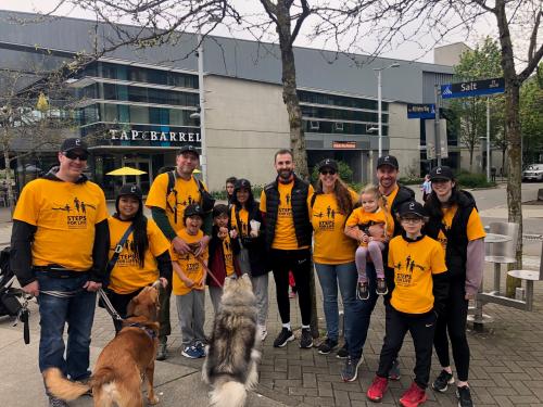 Group gathered for Vancouver's Steps for Life Walk
