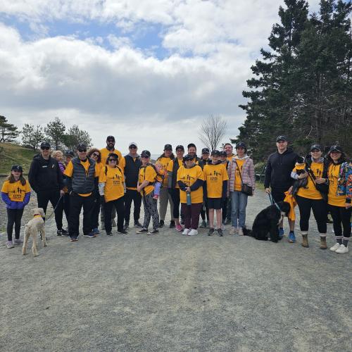 Group gathered for Halifax Steps For Life Walk
