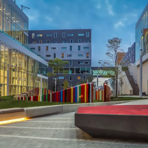 ETS (School of High Technology) D Pavilion Construction in Montreal, Quebec, an example of a construction project in education built by Pomerleau