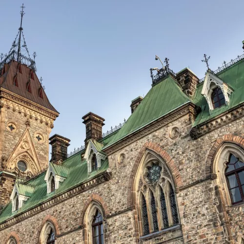 Parliament Hill East Block Rehabilitation done by Pomerleau, an example of Pomerleau's expertise in renovating government buildings
