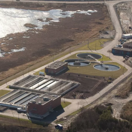Wastewater Treatment Facility in New Brunswick, an example of Pomerleau's expertise in the Water and Wastewater Treatment Systems Construction Sector