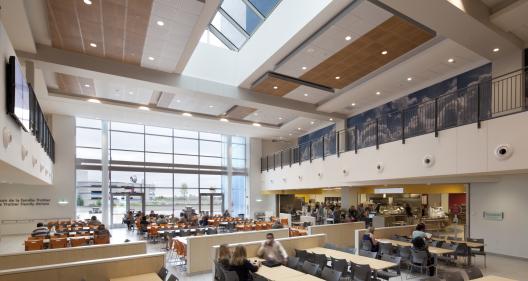 cafeteria with tables