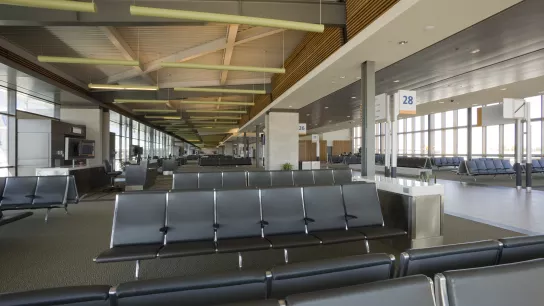 inside an airport terminal