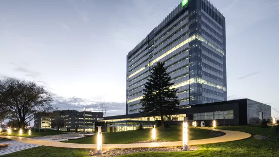 building and front landscape