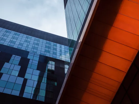 view of a building from the ground