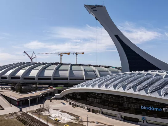 Remplacement de la toiture du Stade olympique de Montréal par le consortium formé de Pomerleau et Canam