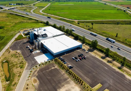 Nouvelle usine de production de Soprema construit par Pomerleau.