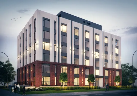 Rendering of building.