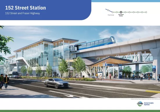 Rendering of train station