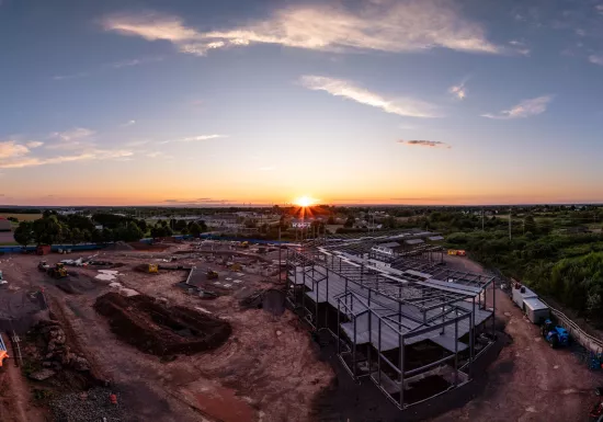 Sur le chantier du centre de soins de longue durée Roger Bacon à Amherst (Nouvelle-Écosse)