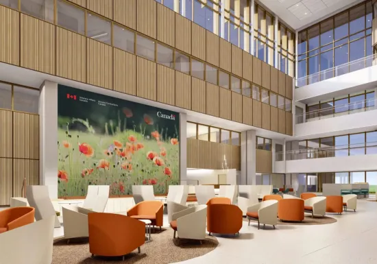 Rendering of the Daniel J. MacDonald Building Modernization Project built by Pomerleau in Charlottetown in Prince Edward Island.