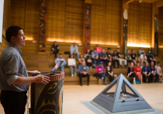 Male giving a speech