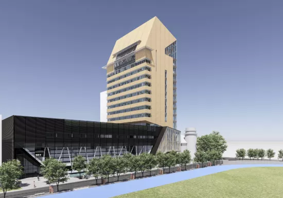 Rendering of building.