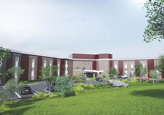 Rendering of the Westwood Long-Term Care Centre in Nova Scotia, built by Pomerleau