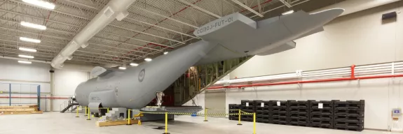 Sedley S. Blanchard Air Mobility Training Centre, an example of Pomerleau works in military construction.