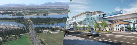 Major Projects in British Columbia (BC) by Pomerleau: Surrey Langley SkyTrain Stations and the Fraser River Tunnel Project.