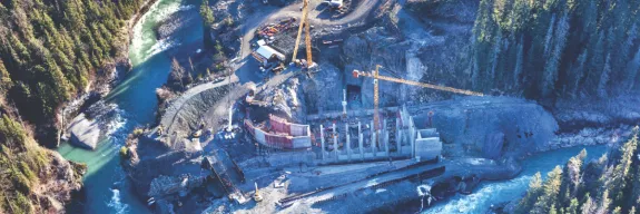 Forrest Kerr Generating Station, in British Columbia, an example of Pomerleau's expertise in the construction of energy infrastructure