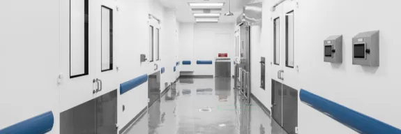 Interior of a pharmaceutical building project in Canada, built by Pomerleau.