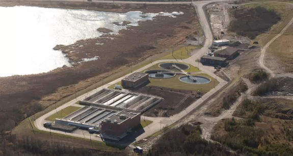 Wastewater Treatment Facility in New Brunswick, an example of Pomerleau's expertise in the Water and Wastewater Treatment Systems Construction Sector