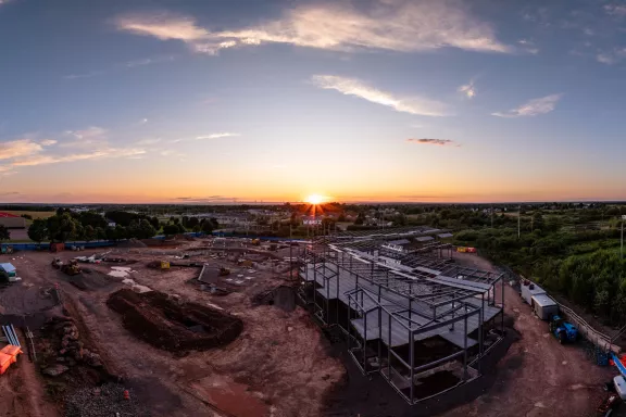 On the construction site of the Roger Bacon long-term care centre in Ahmerst (Nova Scotia)