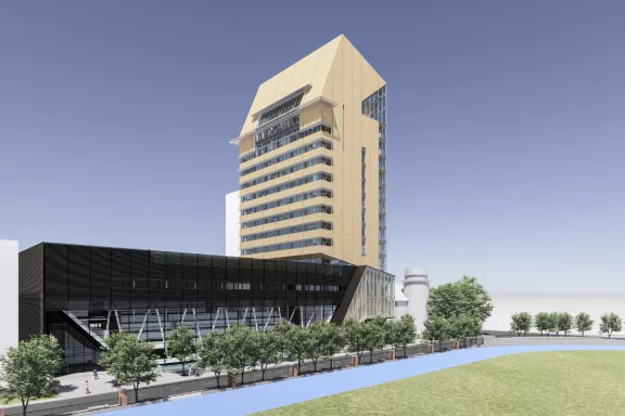 Rendering of building.
