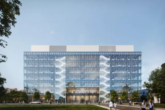 Rendu du Catalyst Building de Toronto, un espace de recherche et d'innovation de premier ordre