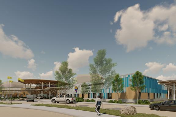 rendu nouveau campus hospitalier à Moosonee (entrée principale)