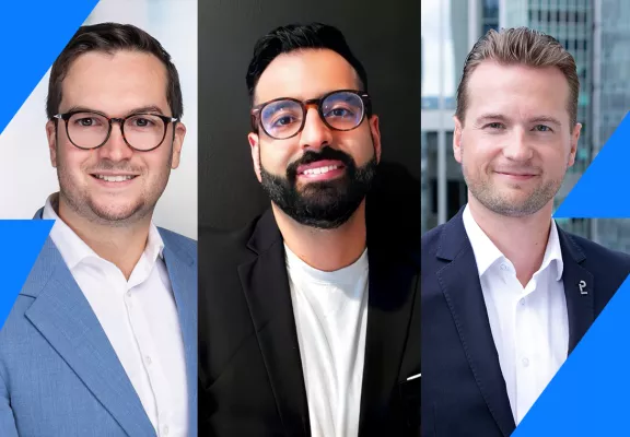 Three Pomerleau employees honored by On-Site in the Top 40 Under 40 2025: Warren Dietrich, Bahaa Hajar and Matthew Walmsley