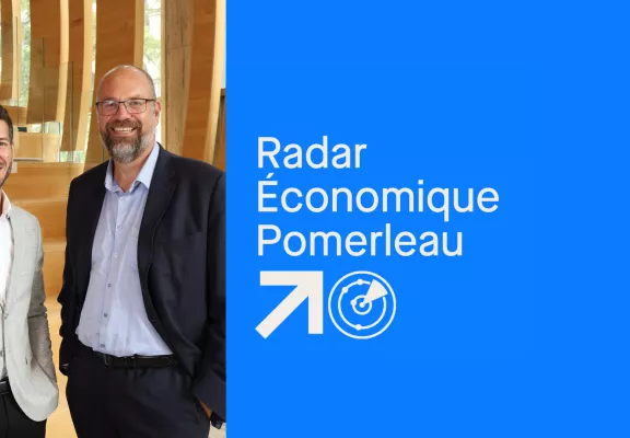 Lancement du Radar Économique Pomerleau avec ses auteurs, Sean Boyer et Jean-François Perras.
